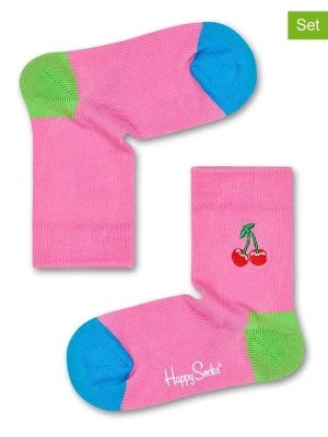 Zdjęcie produktu Happy Socks Skarpety (2 pary) w kolorze różowym rozmiar: 24-26