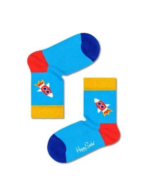 Zdjęcie produktu Happy Socks Skarpety "Rocket" w kolorze niebieskim ze wzorem rozmiar: 22-24