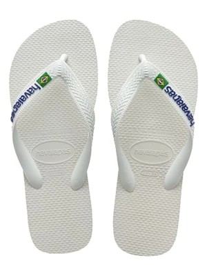 Zdjęcie produktu Havaianas Japonki "Brasil Logo" w kolorze białym rozmiar: 39/40