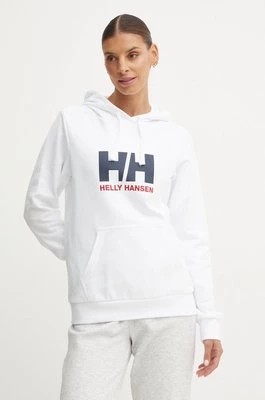 Zdjęcie produktu Helly Hansen bluza bawełniana HH LOGO 2.0 damska kolor biały z kapturem 34460