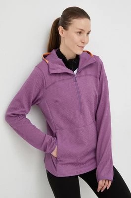 Zdjęcie produktu Helly Hansen bluza sportowa Powderqueen damska kolor fioletowy z kapturem gładka