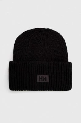 Zdjęcie produktu Helly Hansen czapka HH RIB BEANIE kolor czarny z grubej dzianiny 54020