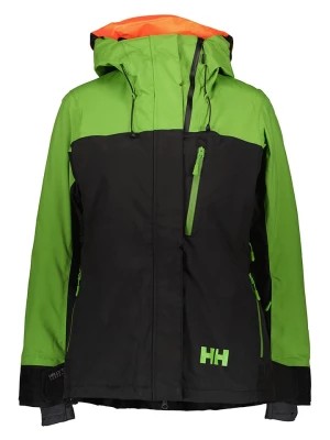 Zdjęcie produktu Helly Hansen Kurtka narciarska "Springbok" w kolorze czarno-zielonym rozmiar: M