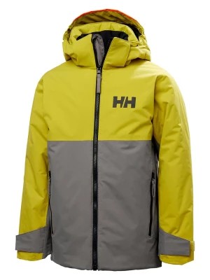 Zdjęcie produktu Helly Hansen Kurtka narciarska "Traverse" w kolorze żółto-szarym rozmiar: 140