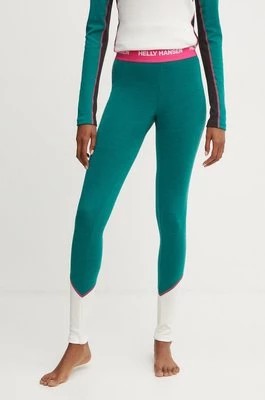 Zdjęcie produktu Helly Hansen legginsy funkcyjne Lifa Merino Midweight kolor zielony