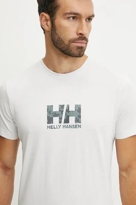 Zdjęcie produktu Helly Hansen t-shirt bawełniany CORE GRAPHIC męski kolor szary wzorzysty 53936