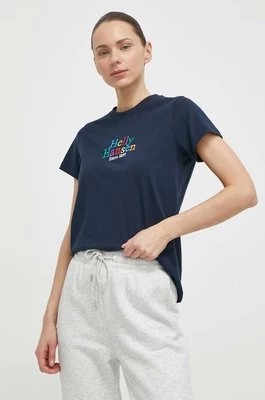 Zdjęcie produktu Helly Hansen t-shirt bawełniany damski kolor granatowy