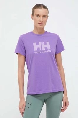 Zdjęcie produktu Helly Hansen t-shirt bawełniany kolor fioletowy 34112-001