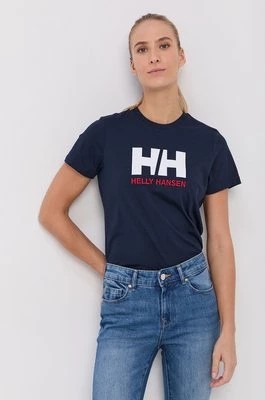 Zdjęcie produktu Helly Hansen T-shirt bawełniany kolor granatowy 34112-001