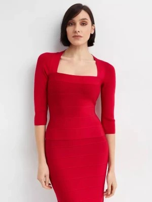 Zdjęcie produktu Herve Leger Dopasowany czerwony top