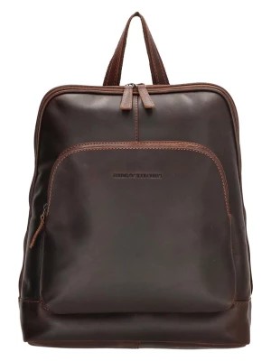 Zdjęcie produktu HIDE & STITCHES Skórzany plecak w kolorze brązowym - 32 x 35 x 10 cm rozmiar: onesize