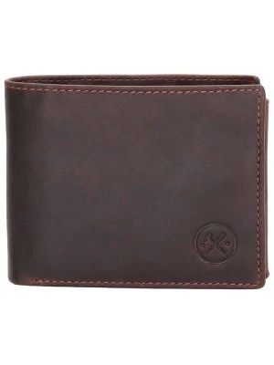 Zdjęcie produktu HIDE & STITCHES Skórzany portfel w kolorze brązowym - 8 x 10 x 1,5 cm rozmiar: onesize