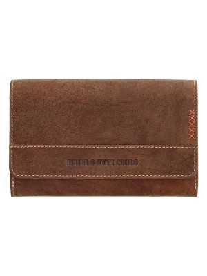 Zdjęcie produktu HIDE & STITCHES Skórzany portfel w kolorze jasnobrązowym - 16 x 8 x 3 cm rozmiar: onesize