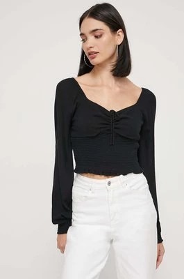 Zdjęcie produktu Hollister Co. bluzka damska kolor czarny gładka