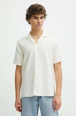 Zdjęcie produktu Hollister Co. koszula bawełniana męska kolor beżowy regular