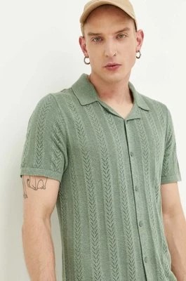 Zdjęcie produktu Hollister Co. koszula męska kolor zielony regular