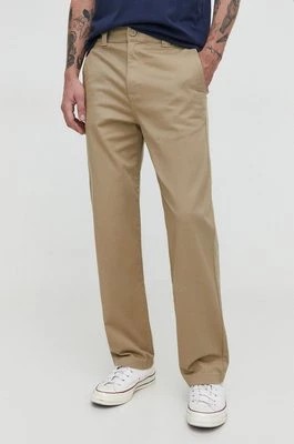 Zdjęcie produktu Hollister Co. spodnie męskie kolor beżowy proste