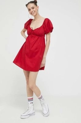 Zdjęcie produktu Hollister Co. sukienka kolor czerwony mini rozkloszowana