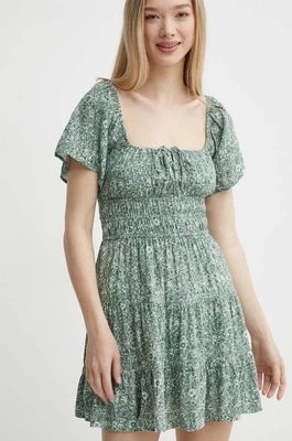 Zdjęcie produktu Hollister Co. sukienka kolor zielony mini rozkloszowana