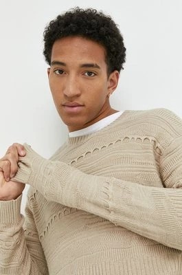 Zdjęcie produktu Hollister Co. sweter męski kolor beżowy lekki