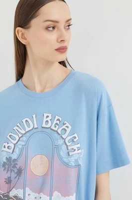 Zdjęcie produktu Hollister Co. t-shirt bawełniany damski kolor niebieski