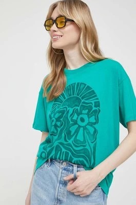 Zdjęcie produktu Hollister Co. t-shirt bawełniany kolor zielony