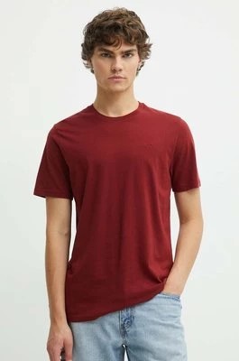 Zdjęcie produktu Hollister Co. t-shirt bawełniany męski kolor bordowy gładki KI324-4089