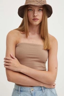 Zdjęcie produktu Hollister Co. top damski kolor brązowy