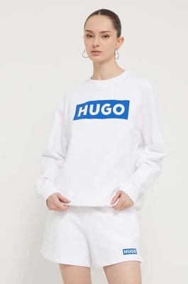 Zdjęcie produktu Hugo Blue bluza bawełniana damska kolor biały z nadrukiem 50515817