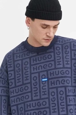 Zdjęcie produktu Hugo Blue bluza bawełniana męska kolor granatowy wzorzysta 50510545