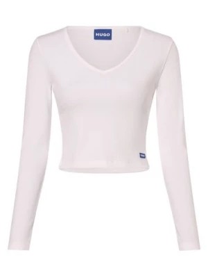 Zdjęcie produktu HUGO BLUE Damska koszulka z długim rękawem - Darimina_B Kobiety Bawełna biały jednolity,