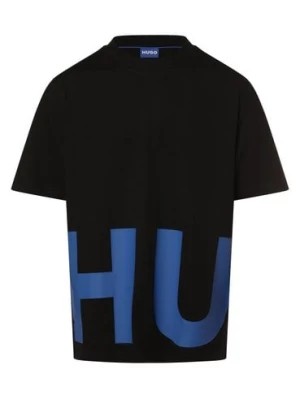 Zdjęcie produktu HUGO BLUE Koszulka męska - Nannavaro Mężczyźni Bawełna czarny nadruk,