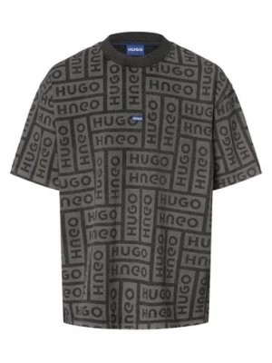 Zdjęcie produktu HUGO BLUE Koszulka męska - Nidane Mężczyźni Bawełna szary|czarny wzorzysty,