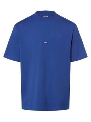 Zdjęcie produktu HUGO BLUE Koszulka męska - Nieros Mężczyźni Bawełna niebieski jednolity,