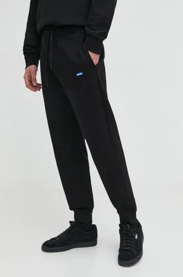 Zdjęcie produktu Hugo Blue spodnie dresowe bawełniane kolor czarny gładkie 50522372
