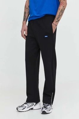 Zdjęcie produktu Hugo Blue spodnie dresowe bawełniane kolor czarny gładkie 50522373