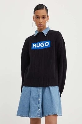 Zdjęcie produktu Hugo Blue sweter bawełniany kolor czarny ciepły 50514300