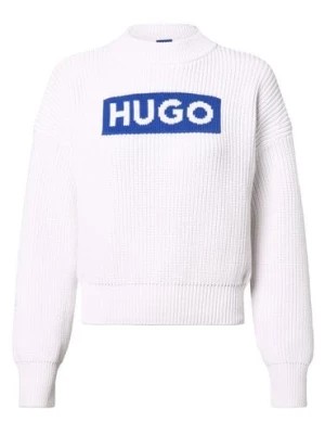 Zdjęcie produktu HUGO BLUE Sweter damski - Sloger_B Kobiety Bawełna biały jednolity,