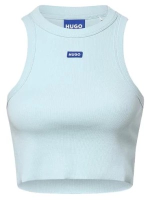 Zdjęcie produktu HUGO BLUE Top damski - Baby Tank_B Kobiety Bawełna niebieski jednolity,