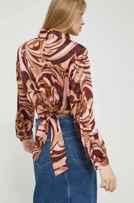 Zdjęcie produktu HUGO bluzka damska kolor różowy wzorzysta