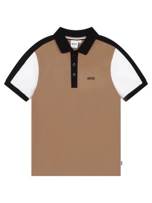 Zdjęcie produktu Hugo Boss Kids Koszulka polo w kolorze granatowo-biało-jasnobrązowym rozmiar: 158