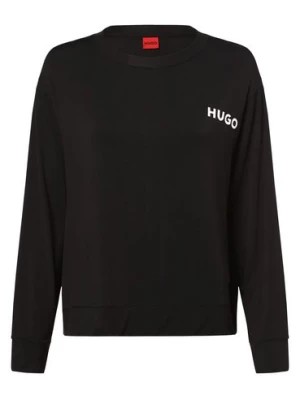 Zdjęcie produktu HUGO Damska koszulka od piżamy Kobiety wiskoza czarny jednolity,