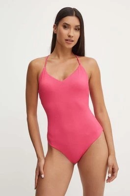 Zdjęcie produktu HUGO jednoczęściowy strój kąpielowy kolor różowy lekko usztywniona miseczka 50521479