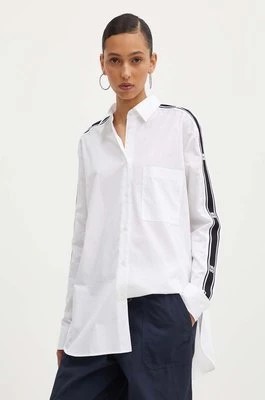 Zdjęcie produktu HUGO koszula bawełniana damska kolor biały relaxed z kołnierzykiem klasycznym 50530260