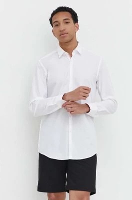 Zdjęcie produktu HUGO koszula bawełniana męska kolor biały slim z kołnierzykiem klasycznym 50513932
