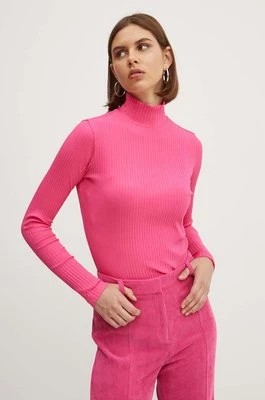 Zdjęcie produktu HUGO longsleeve damski kolor różowy z półgolfem 50521325