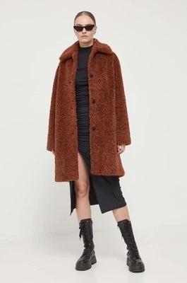 Zdjęcie produktu HUGO płaszcz damski kolor brązowy przejściowyCHEAPER