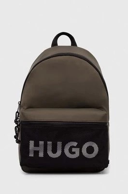 Zdjęcie produktu HUGO plecak męski kolor zielony duży z nadrukiem 50523494