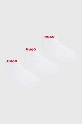Zdjęcie produktu HUGO skarpetki 3-pack męskie kolor biały 50480217