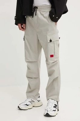 Zdjęcie produktu HUGO spodnie bawełniane kolor szary proste 50493865